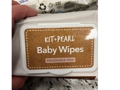 Kit + Pearl Baby Wipes, Fragrance Free,
