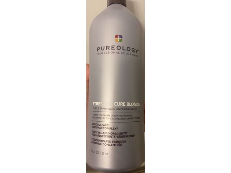 Pureology Strength Cure Blonde Purple Shampoo, 33.8 fl oz/1 L