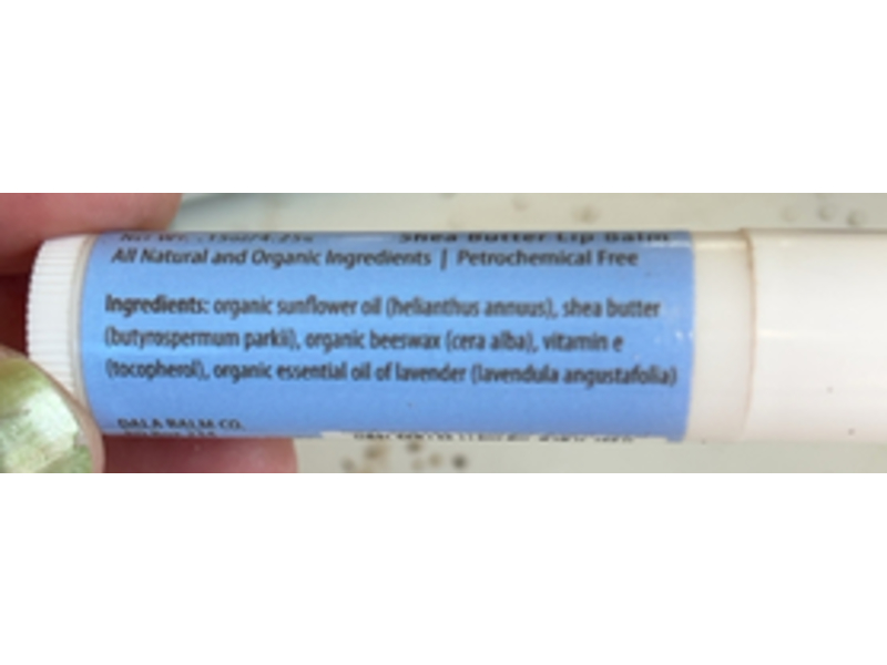Dala Balm Shea Butter Lip Balm, Lavender, 0.15 oz/4.25 g