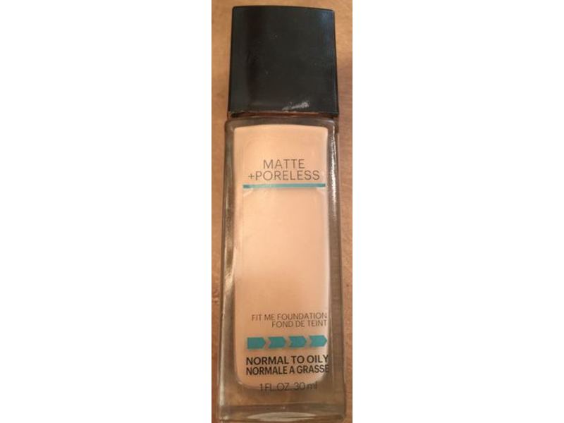 Maybelline New York Fit Me Matte + Poreless Foundation, Buff Beige, 1 fl oz/30 mL