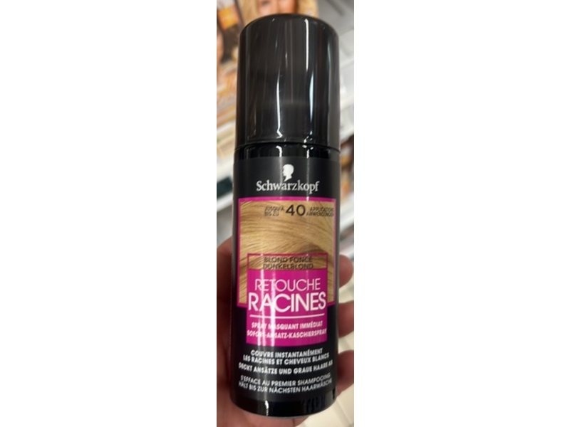Schwarzkopf Retouche Racines Spray, 40 Dark Blonde, 40 Applications, 120 mL