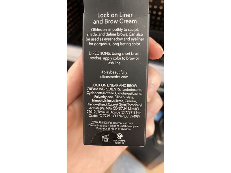 e.l.f. Cosmetics Lock On Eyeliner And Brow Cream, Light Brown, 0.19oz