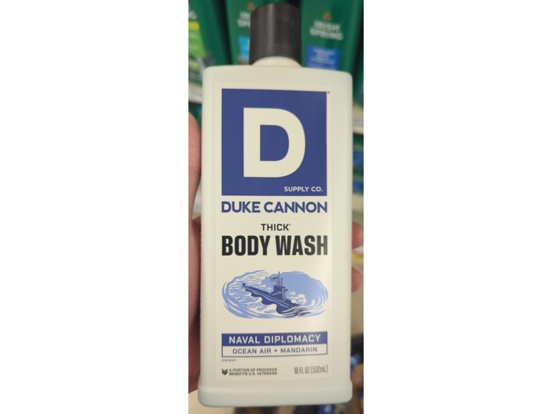 Duke Cannon Supply Co. Thick Body Wash, Naval Diplomacy, 18 fl oz/532 mL