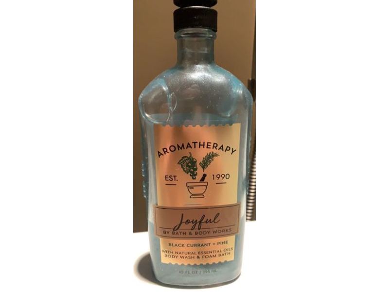 Bath & Body Works Aromatherapy Joyful Body Wash & Foam Bath, Black Currant + Pine, 10 fl oz/295 mL