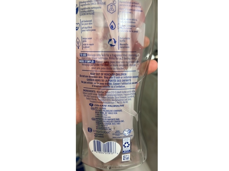 Softsoap Body Wash & Shave Gel, Strawberry Scent, 20 fl oz/591 mL, Pack Of 2