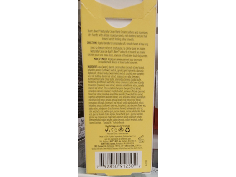 Burt's Bees Natural Clean Hand Cream, 1 oz/28.3 g