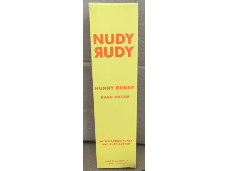 Nudy Rudy Hunny Bunny Hand Cream, Manuka Honey & Shea Butter, 3.41 fl oz/100 mL