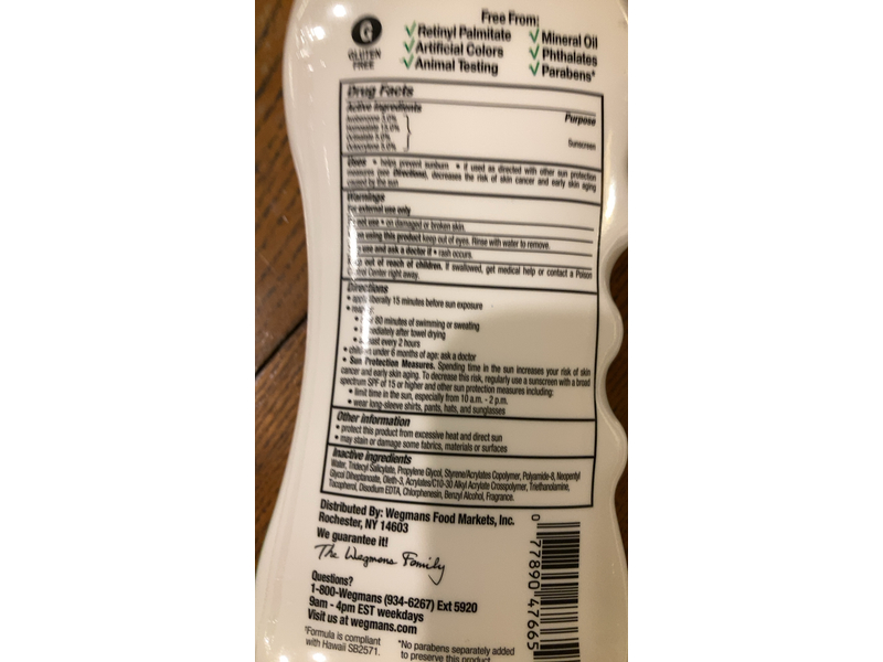 Wegmans Kids Sunscreen Lotion, SPF 50, 8 fl oz/237 mL