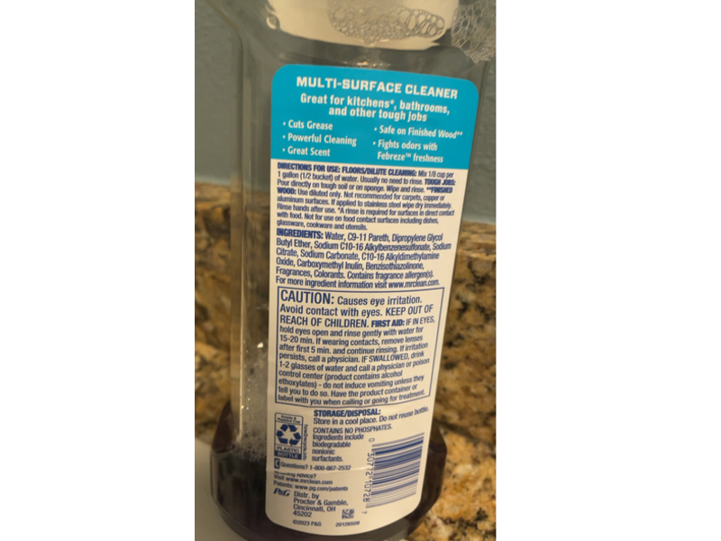 Mr. Clean Multi-Surface Cleaner, Lavender, 23 fl oz/600 mL