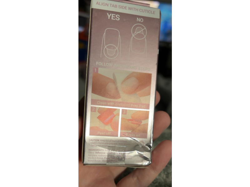 Impress Glazed Donut Nails Press On Manicure, Medium Strawberry, 30 Count