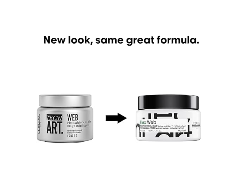 L'Oreal Professionnel Paris Flex Web Sculpting Pomade, Force 5, 5.1 fl oz/150 mL
