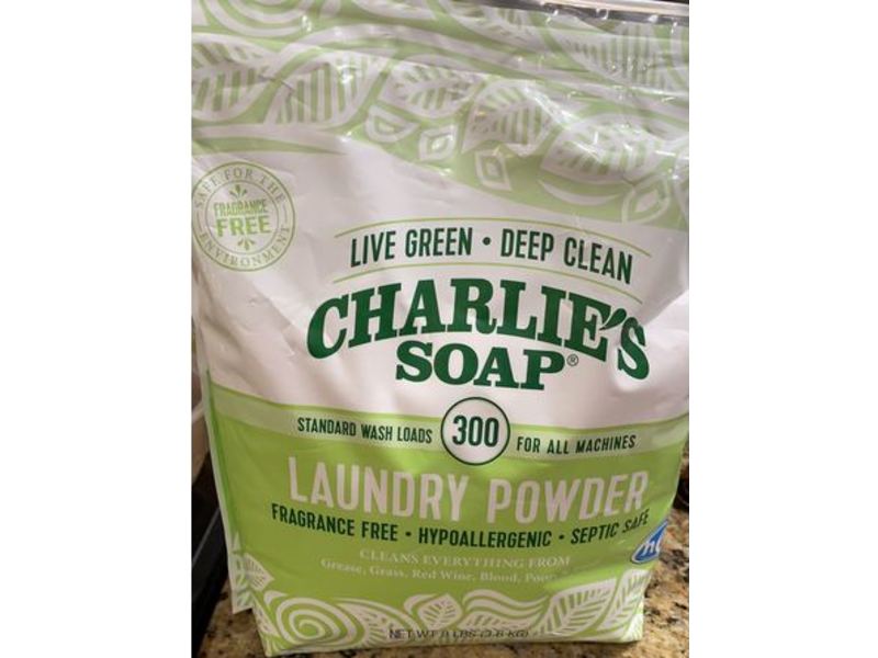 Charlie's Soap Laundry Powder, Fragrance Free, 300 Loads, 3.6 kg