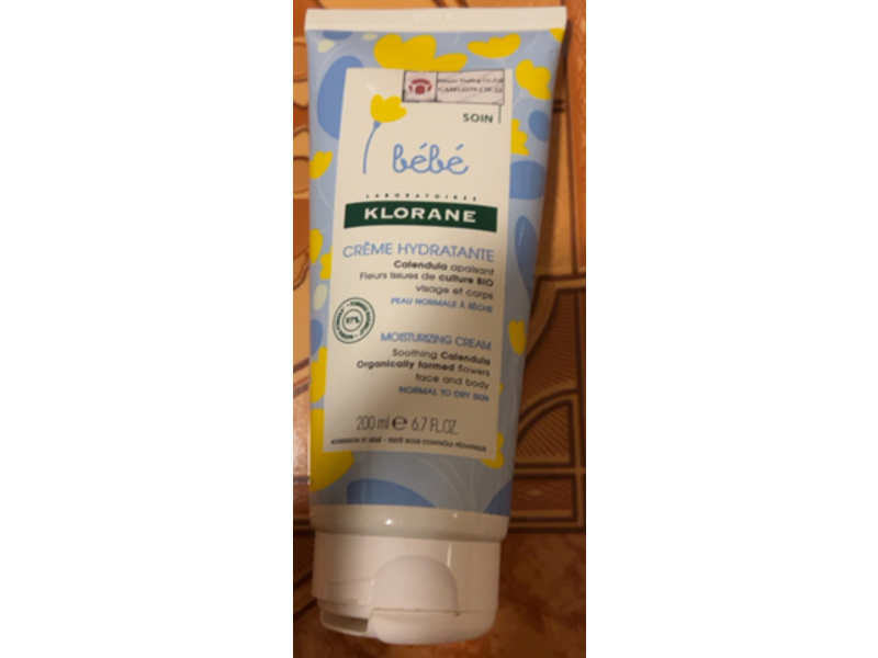 Klorane Bebe Moisturizing Cream, 6.7 fl oz/200 mL
