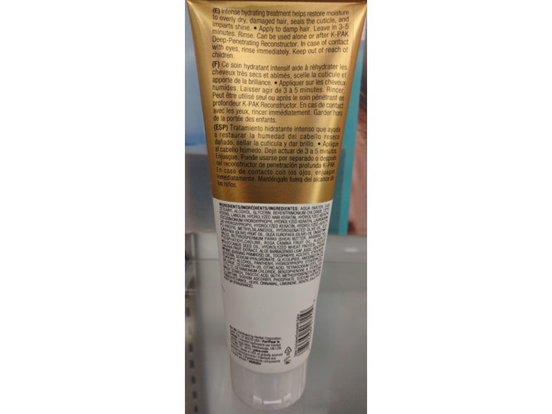 Joico K-Pak Intense Treatment, Hydrator, 8.5 fl oz/250 mL