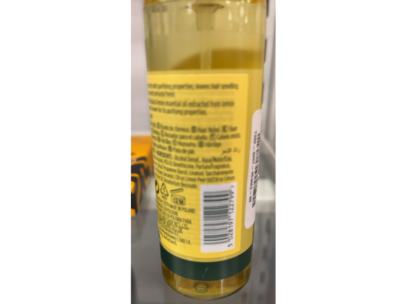 The Body Shop Caring & Purifying Hair Mist, Lemon, 3.3 fl oz/100 mL