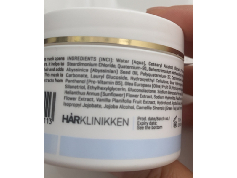 Harklinikken Hair Mask, Intense &Hydrating, 2.54 oz/75 mL