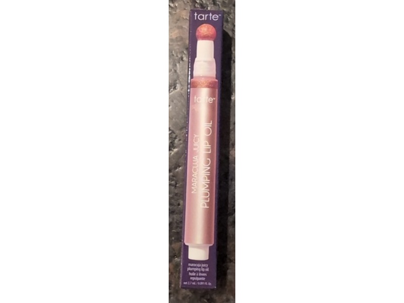 Tarte Maracuja Juicy Plumping Lip Oil, Shimmering Mulberry, 0.091 fl oz/2.7 mL