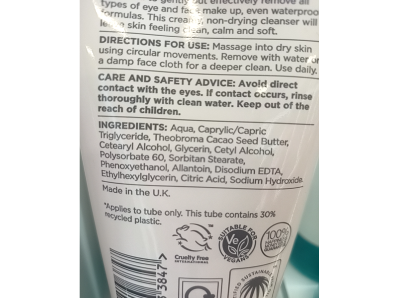 Simply Pure Eye And Face Cream Cleanser