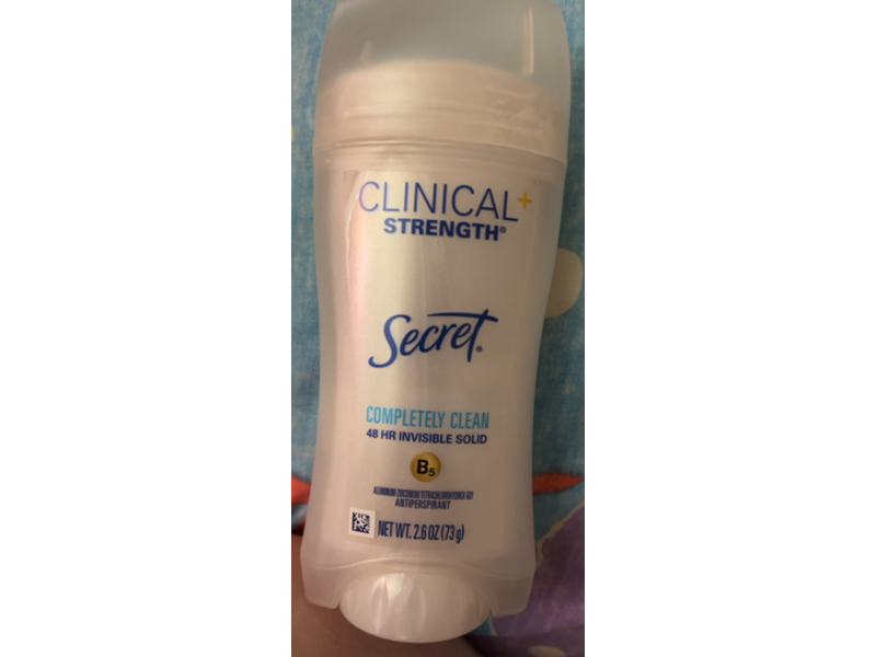 Secret Invisible Solid Antiperspirant, Completely Clean, 2.6 oz/73 g