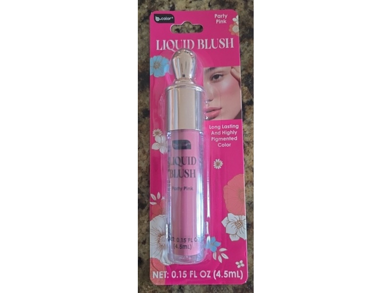 b-Color Liquid Blush, Party Pink, 0.15 fl oz/4.5 mL