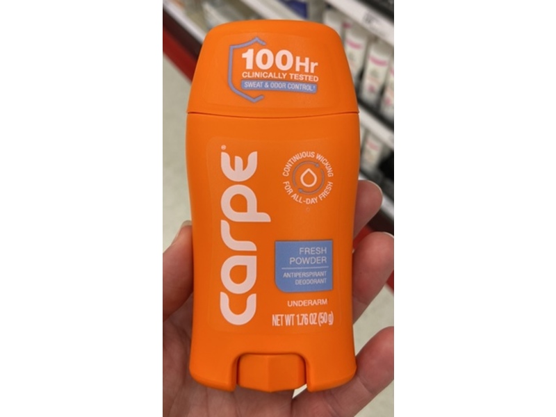 Carpe Antiperspirant Deodorant, Fresh Powder, 1.76 oz/50 g