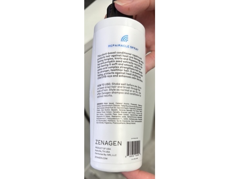 Zenagen Repairing Leave-In Conditioner, Repairacle Spray, 8 fl oz/240 mL