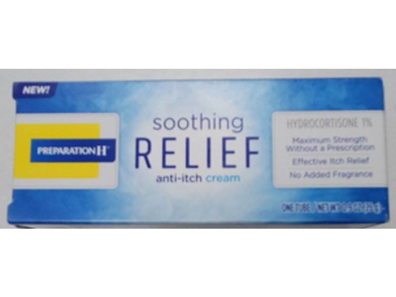 Preparation H Soothing Relief Anti Itch Cream, 1% Hydrocortisone, 0.9 oz/26 g