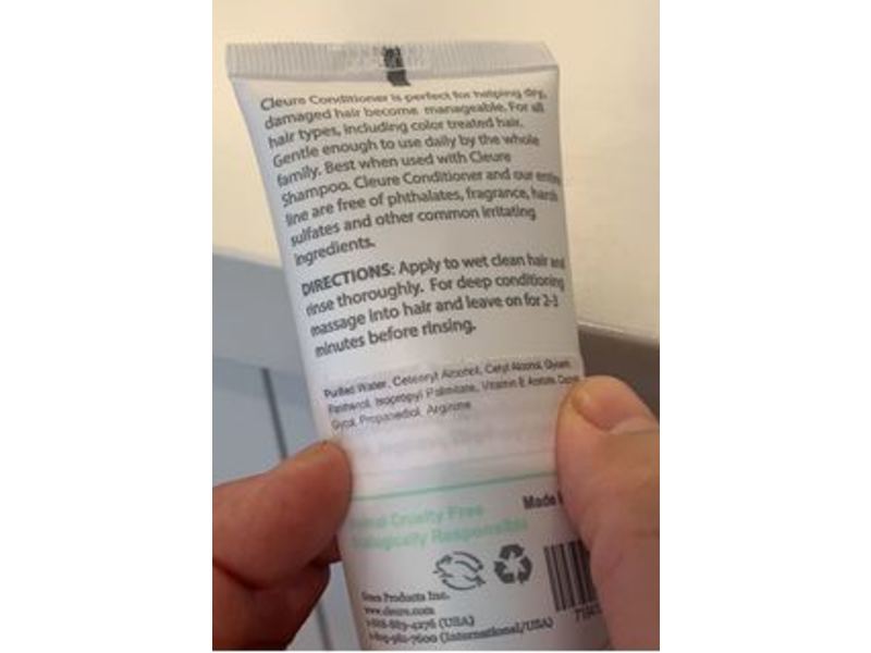 Cleure Replenishing Conditioner, 2 fl oz/237 mL