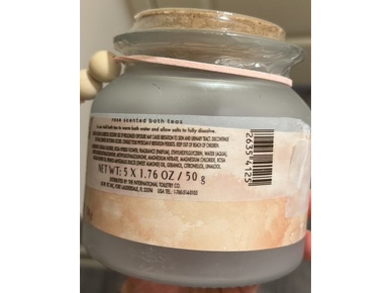 Addison & Gates Rose Scented Bath Teas, 1.76 oz/50 g, 5 Count