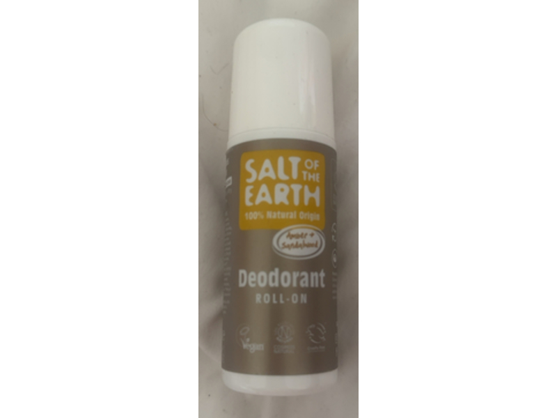Salt Of The Year Deodorant Roll On, Amber & Sandalwood, 75 mL