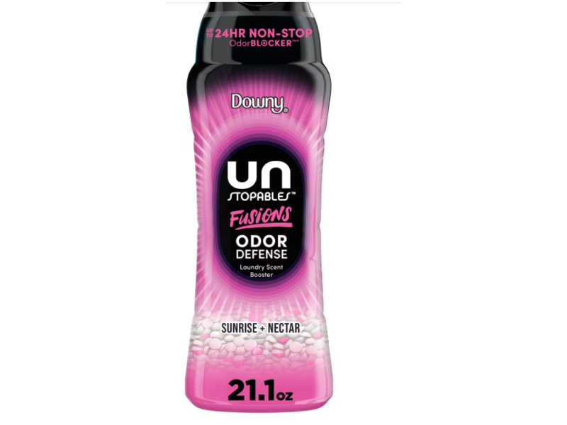 Downy Unstopables Fusions Odor Defense Laundry Scent Booster , Sunrise + Nectar Scent, 21.1 oz/598 g