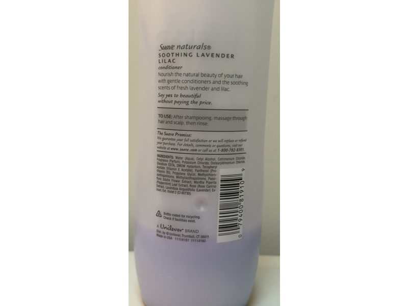Suave Naturals Soothing Conditioner, Lavender Lilac, 22.5 fl oz/665 mL