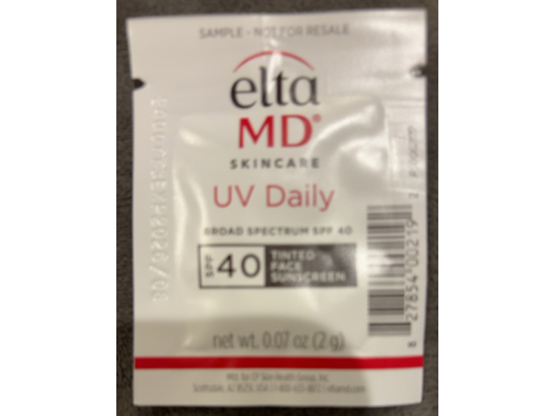 EltaMD Skincare UV Daily Tinted Face Sunscreen, SPF 40, 0.07 oz/2 g