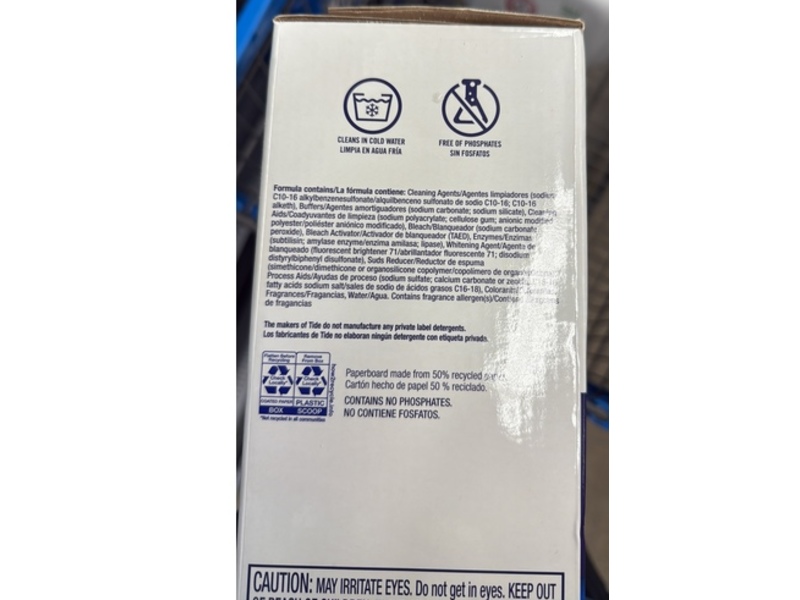 Tide Plus Bleach Powder Laundry Detergent, Original, 89 Loads, 129 oz/3.68 kg