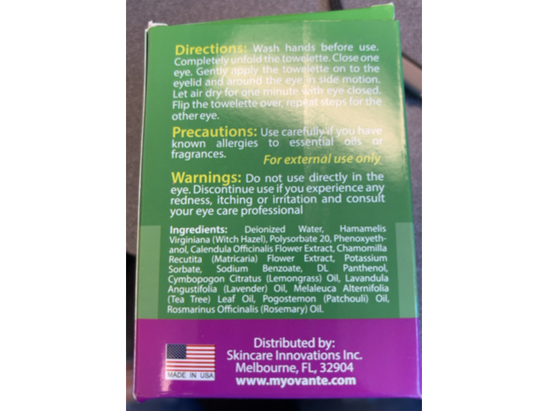 Ovante Pre - Moisten Cleansing Towelettes, 14 Count