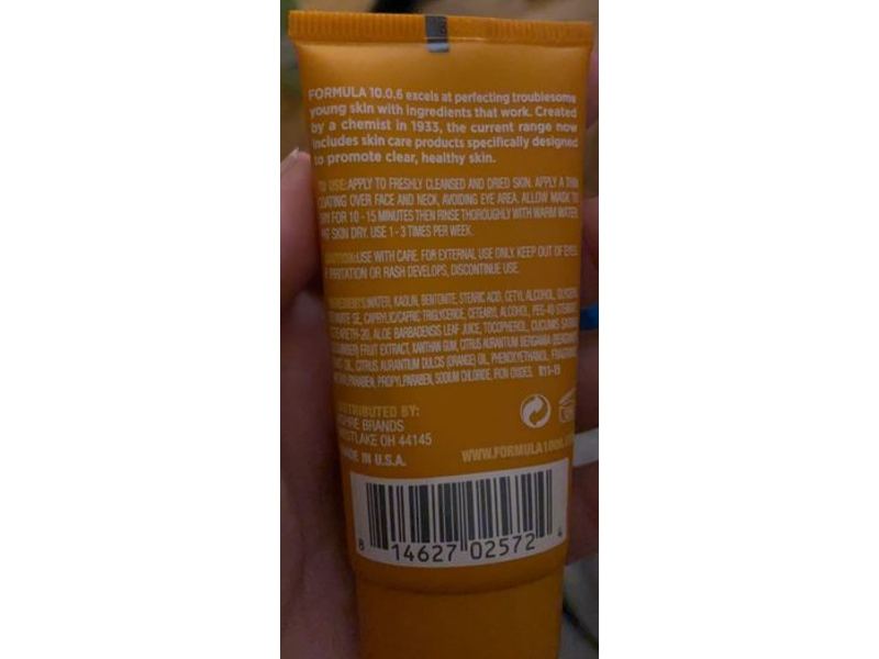 Formula 10.0.6 Deep Down Detox Ultra-Cleansing Mud Mask, Orange + Bergamot, 1 fl oz/30 mL