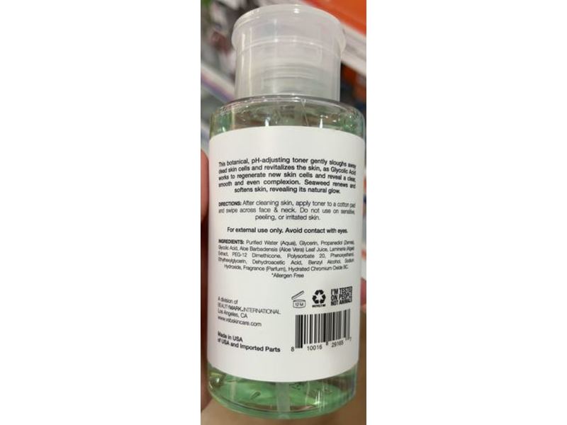 Vitamins and Sea Beauty Seaweed Exfoliating Face Toner, Glycolic Acid, 8 fl oz/237 mL