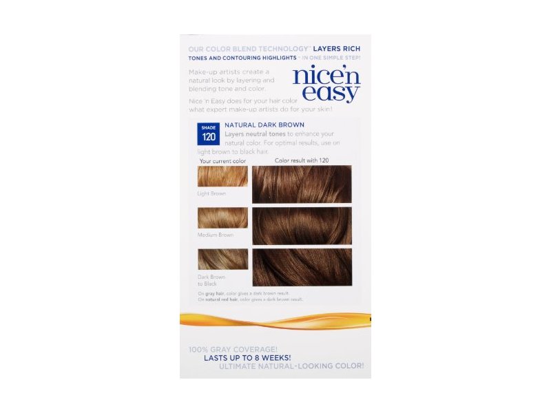 Clairol Nice 'n Easy, 4/120 Natural Dark Brown, 1 Kit