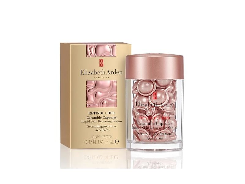 Elizabeth Arden Rapid Skin Renewing Serum Ceramide Capsules, Retinol + HPR, 0.47 fl oz/14 mL, 30 Count