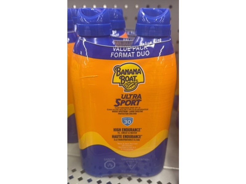 Banana Boat Ultra Sport Clean Sunscreen Spray, SPF 30, 226 g, 2 Pack