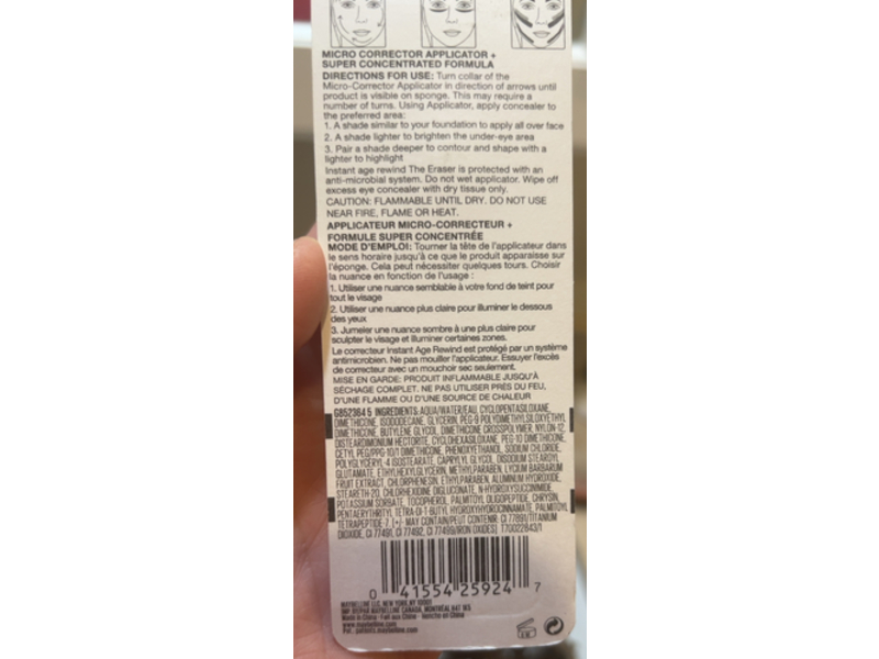 Maybelline New York Instant Age Rewind Eraser Multi-Use Concealer, 110 Fair, 0.2 fl oz/6 mL