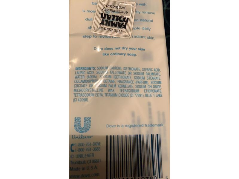 Dove Gentle Exfoliating Beauty Bar, 3.17 oz Each, 6 Bars