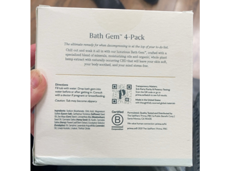 Prima Bath Gem Effervescent Mineral Soaks, 6 oz/170 g