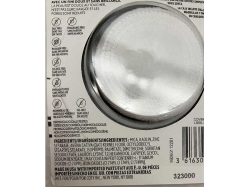 Covergirl Clean Invisible Pressed Powder, Creamy Natural 120, 0.38 oz/11 g