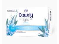 Downy Light Mega Dryer Sheets, Ocean Mist, 60 Count - thumbnail 1