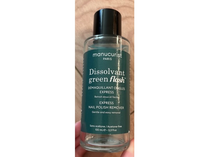 Manucurist Paris Dissolvant Green Flash Nail Polish Remover, 3.3 fl oz/100 mL
