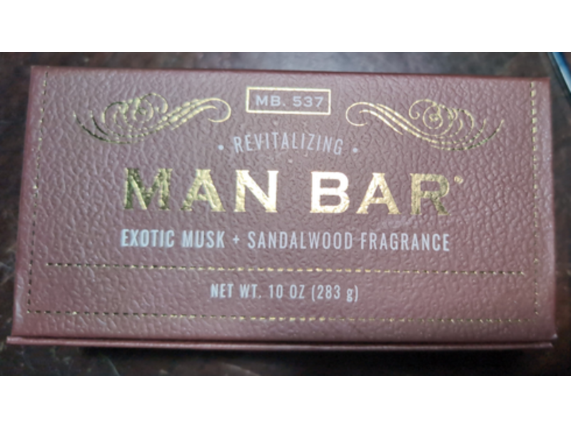 Man Bar Revitalizing Soap, Exotic Musk & Sandalwood, 10 oz/283 g