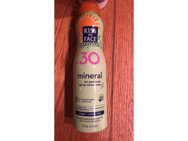 kiss my face organics mineral continuous spray sunscreen