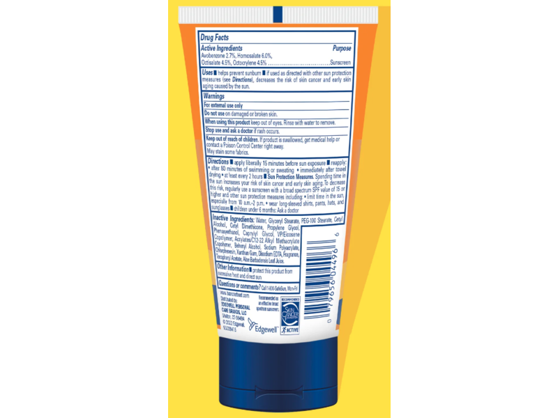 Banana Boat Sport Performance Faces Sunscreen Lotion, SPF 30, Water Resistant, 3 fl oz/88 mL