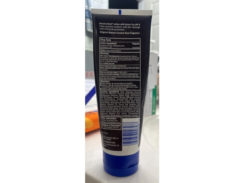 Banana Boat Green Tea Protection Sunscreen Lotion, SPF 8, 8 fl oz/236 mL